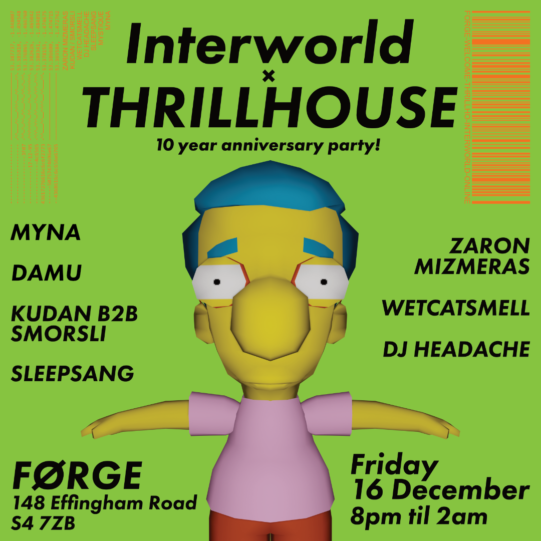 Interworld x Thrillhouse 10-year Anniversary: Friday 16 December 2022