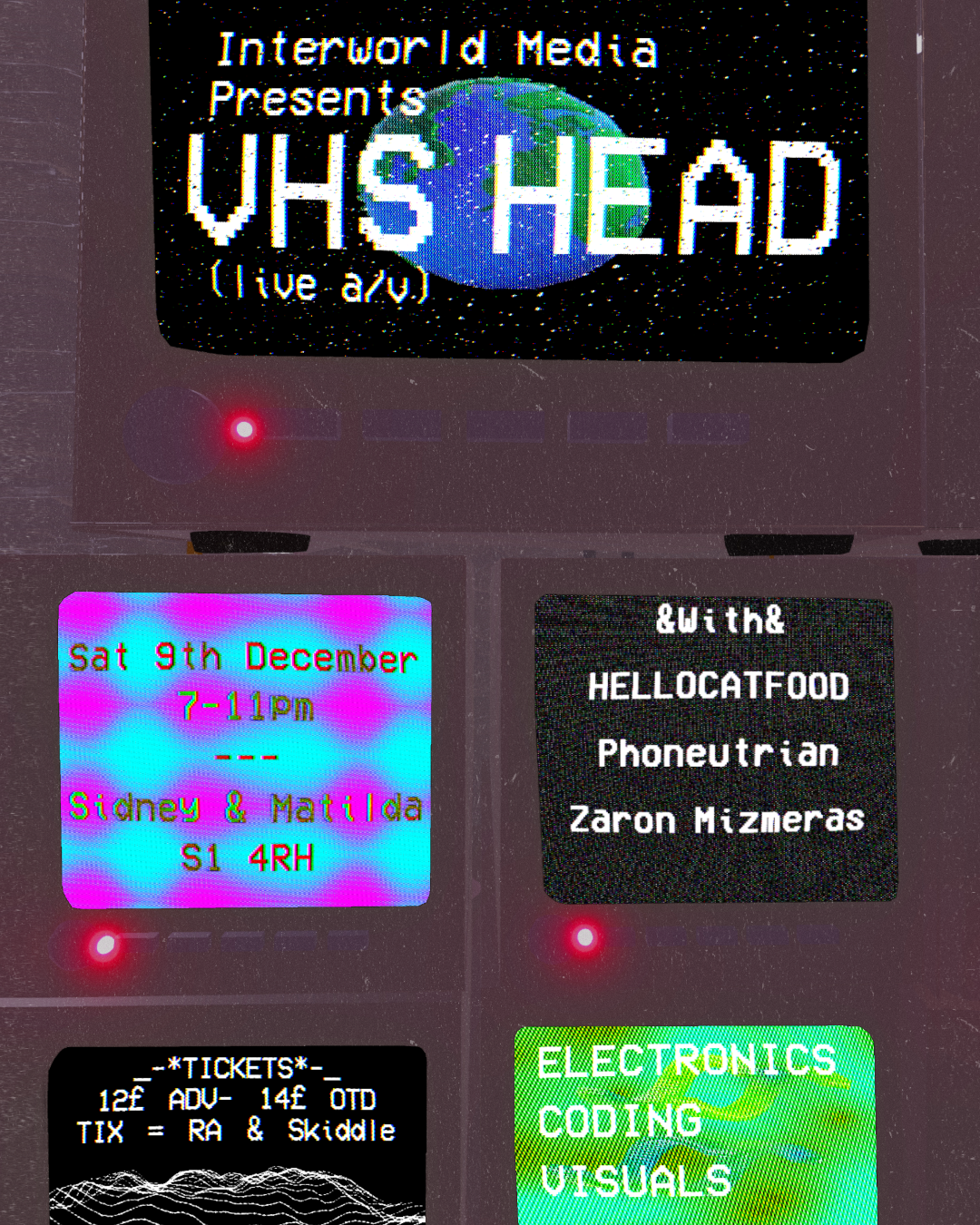 VHS HEAD, hellocatfood + support @ S&M (09 December 2023)